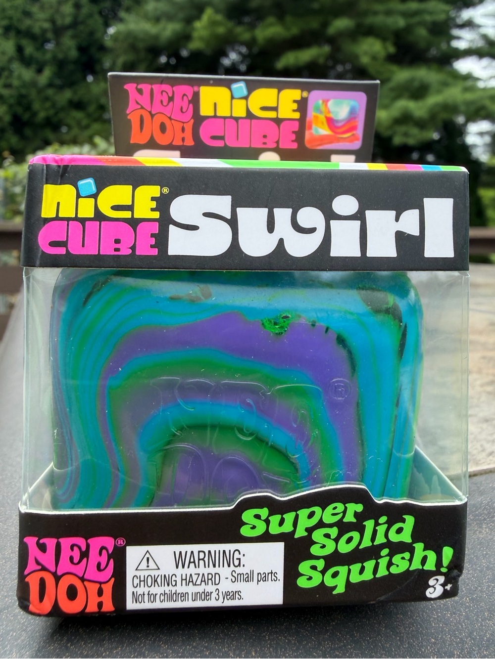 NeeDoh Nice Cube Swirl Solid Squish